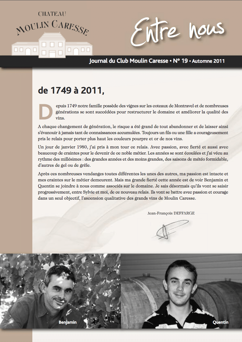Lire la suite à propos de l’article JOURNAL DU CLUB MOULIN CARESSE N°17 AUTOMNE 2009